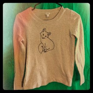 J Crew Curious Fox Sweater